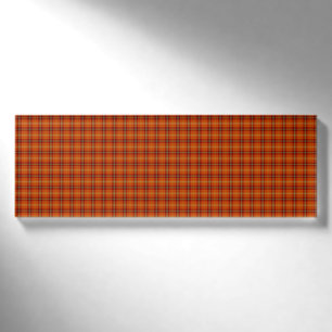 Orange Tartan Name Tag
