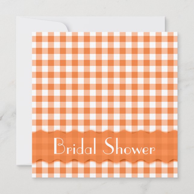 Orange Tea Party Bridal Shower Invitation (Front)