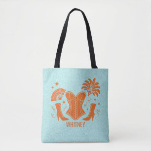 Orange + Teal Las Vegas Showgirl Bach Tote Bag