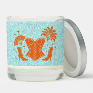 Orange + Teal Las Vegas Showgirl Bridesmaid Scented Candle