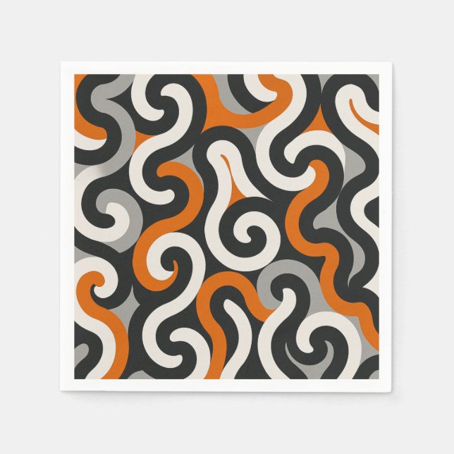 Orange Team (personalize) Napkins (Front)