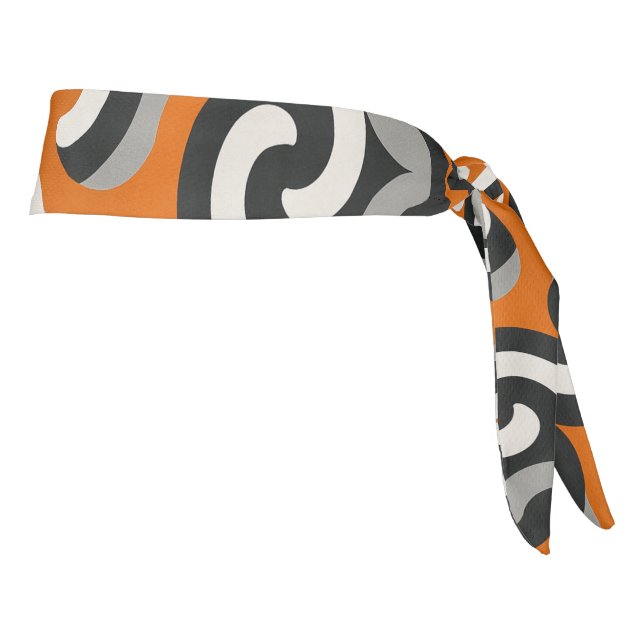 Orange Team (personalize) Tie Headband (Rotate 90)