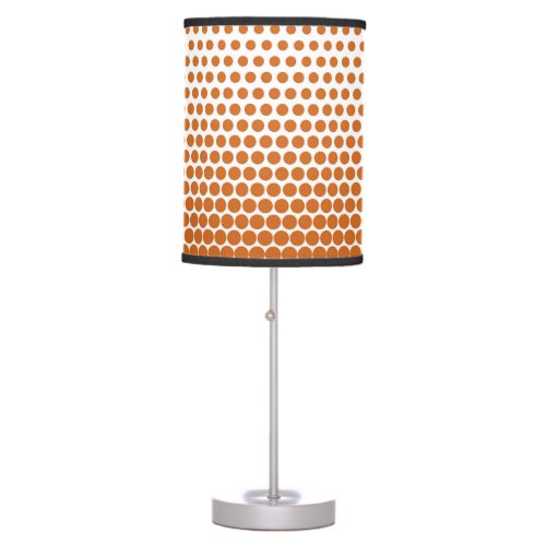 Orange Techno Dots Modern White Table Lamp