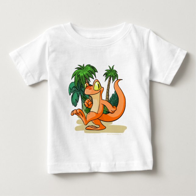 Orange Techo on a Mystery Island quest Baby T-Shirt (Front)
