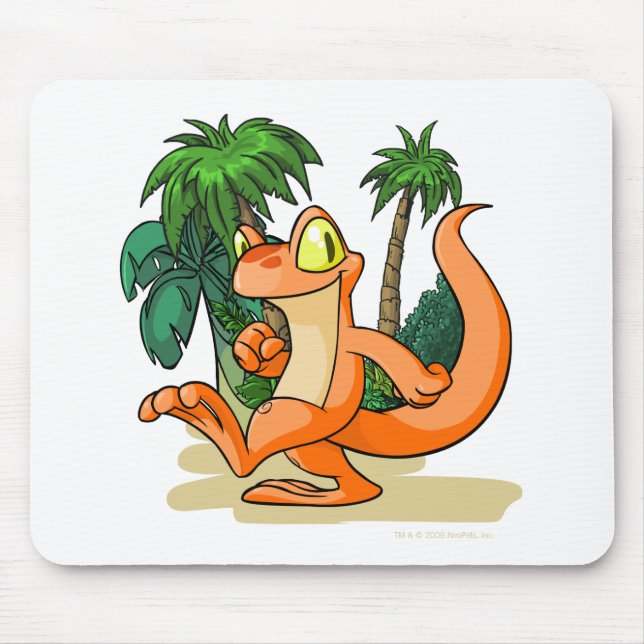 Orange Techo on a Mystery Island quest Mouse Pad (Front)