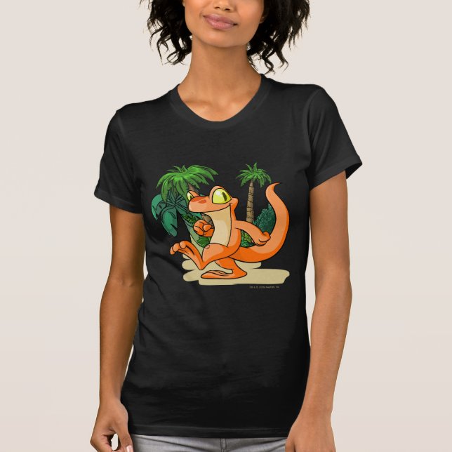 Orange Techo on a Mystery Island quest T-Shirt (Front)