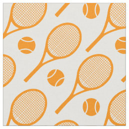 Orange tennis rackets - customize &quot;tile&quot; size fabric