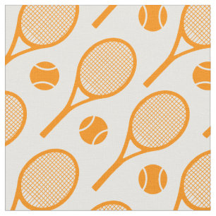 Orange tennis rackets - customize "tile" size fabric