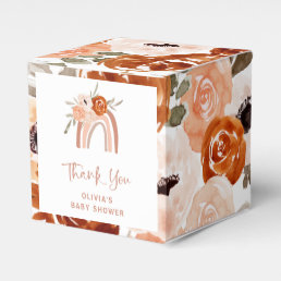 Orange Terracotta Boho | Rainbow Baby Shower Favor Boxes