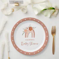 Boho 7 in. Premium Paper Plates (Set of 16)