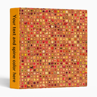 Orange 'Terracotta' Textured Mosaic Tiles Pattern Binder