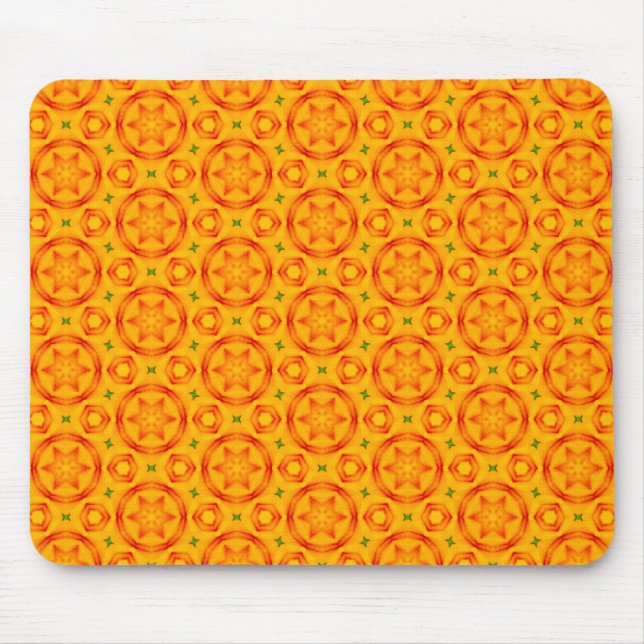 Orange Terrazzo pattern Mouse Pad (Front)