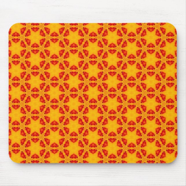 Orange Terrazzo pattern Mouse Pad (Front)