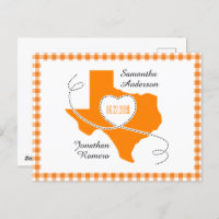 Orange Texas Curling Ribbon Save the Date