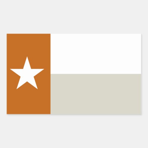Orange Texas Flag Rectangular Sticker