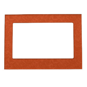 Orange textured surface with swirling pattern magnetic frame