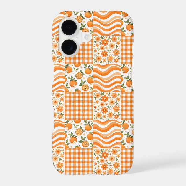 Orange Textures iPhone Case (Back)
