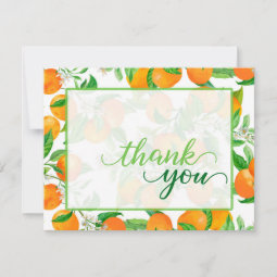 Orange Thank you Card | Zazzle