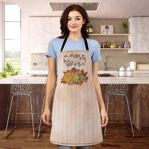 Orange Thanksgiving Pumpkins and Squash Apron