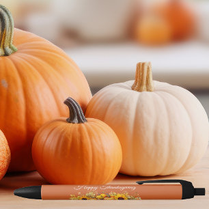 Orange Thanksgiving Pumpkins Custom Business Pen