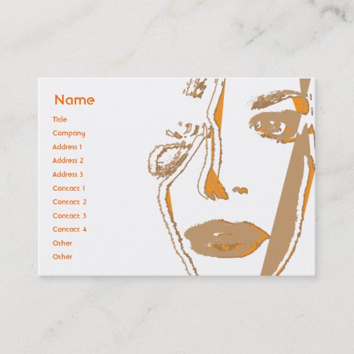 Customizable Orange Thinking - Chubby Business Card Templates