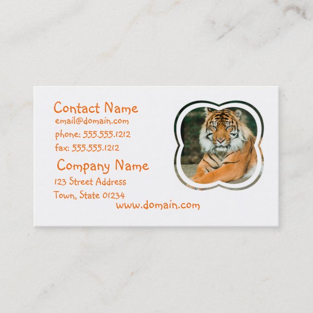 Orange Tiger Business Card (Front)