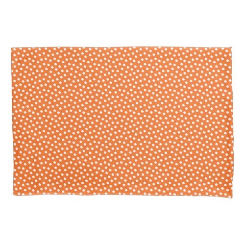 Orange Tiger Colored Watercolor Dots  Pillow Case