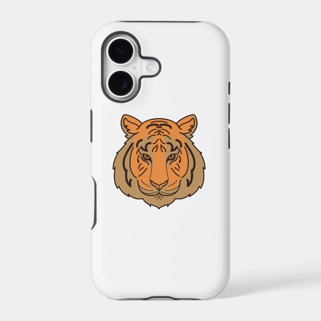 Orange Tiger Face Iphone Case (Back)