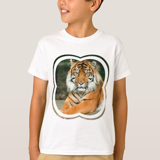 Orange Tiger Kid's T-Shirt (Front)
