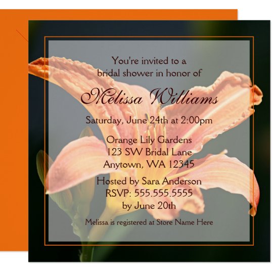 Tiger Lily Invitations 1