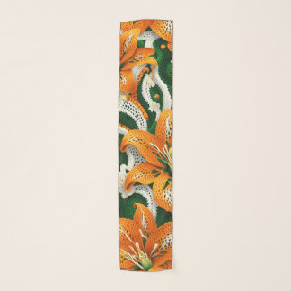 Orange Tiger Lily Crochet Scarf