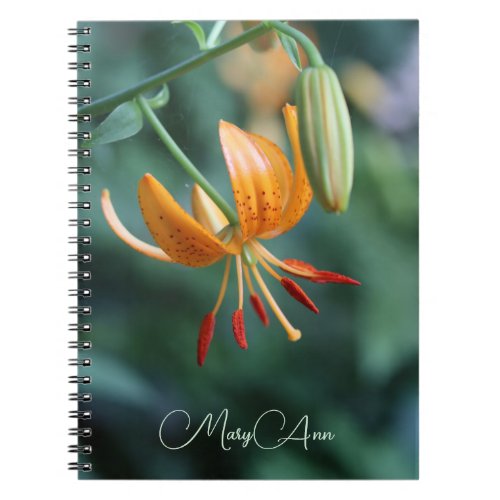 Orange Tiger Lily Photograph Notebook