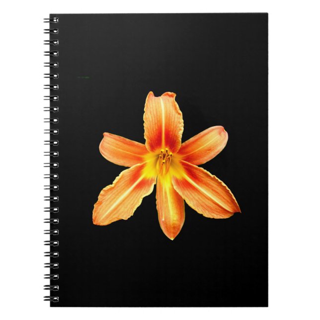 Orange Tiger Lily Spiral Notebook (Front)
