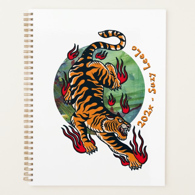 Orange Tiger Planner (Front)
