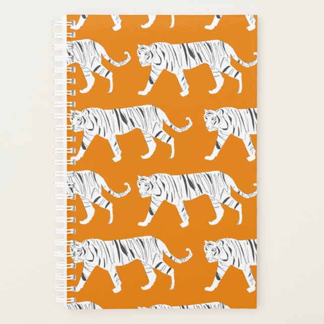 Orange Tiger Print Planner (Front)