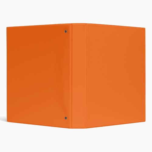 Orange Tiger Solid Color 3 Ring Binder