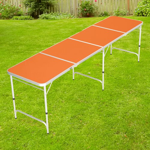 Orange Tiger Solid Color Beer Pong Table