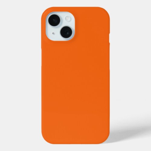 Orange Tiger Solid Color iPhone 15 Case