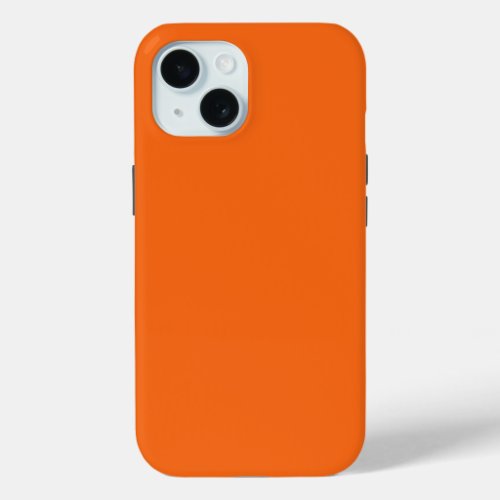 Orange Tiger Solid Color iPhone 15 Case