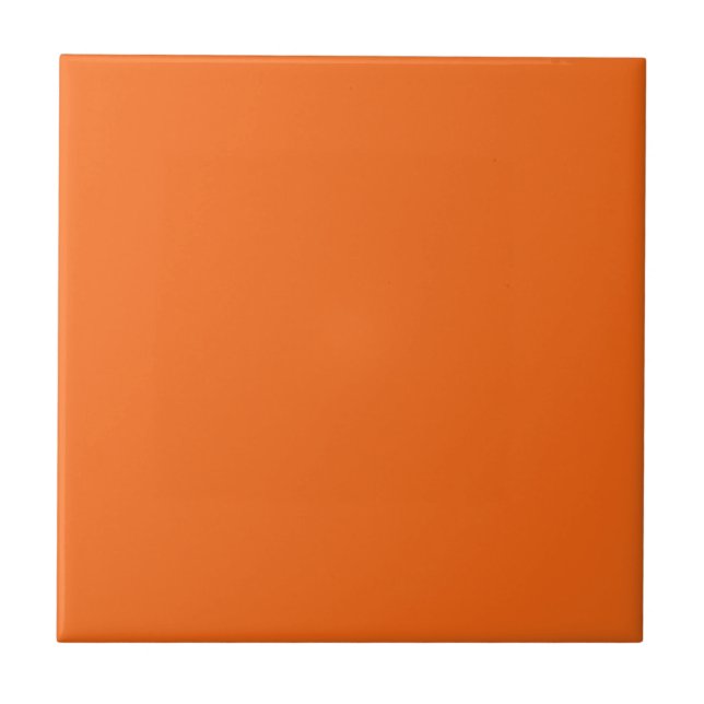 Orange Tiger Solid Color Ceramic Tile (Front)