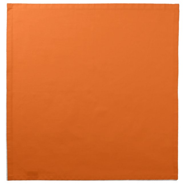 Orange Tiger Solid Color Cloth Napkin (Front)