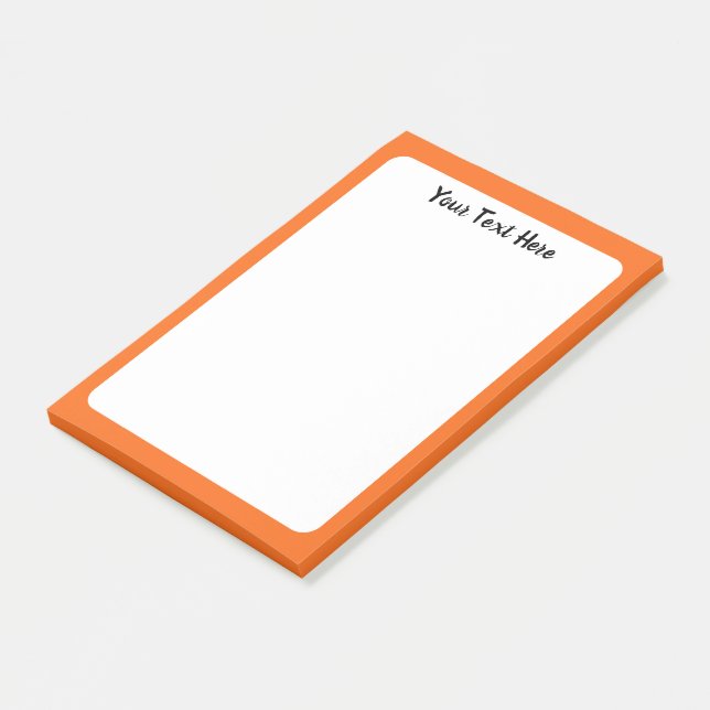 Orange Tiger Solid Color custom Post-it Notes (Angled)