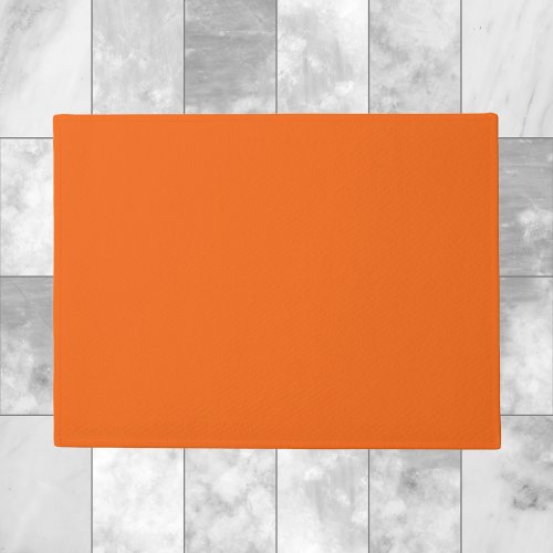 Orange Tiger Solid Color Doormat