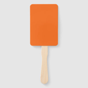 Orange Tiger Solid Color Hand Fan