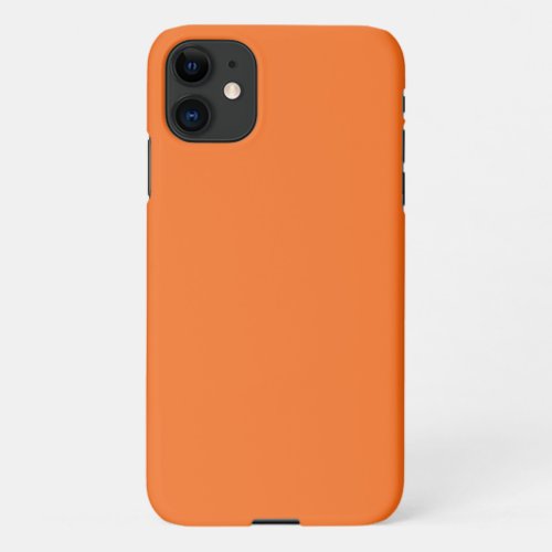 Orange Tiger Solid Color iPhone 11 Case