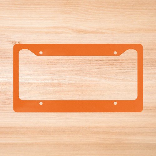 Orange Tiger Solid Color License Plate Frame