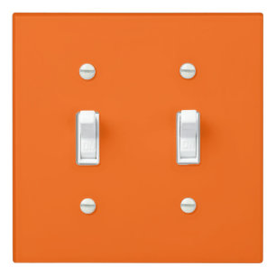 Orange Tiger Solid Color Light Switch Cover