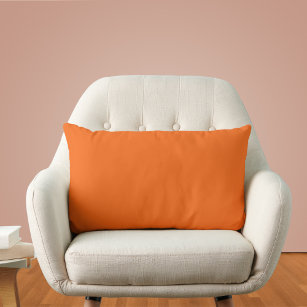 Orange Tiger Solid Color  Lumbar Pillow