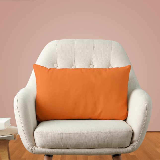Orange Tiger Solid Color Lumbar Pillow (Creator Uploaded)
