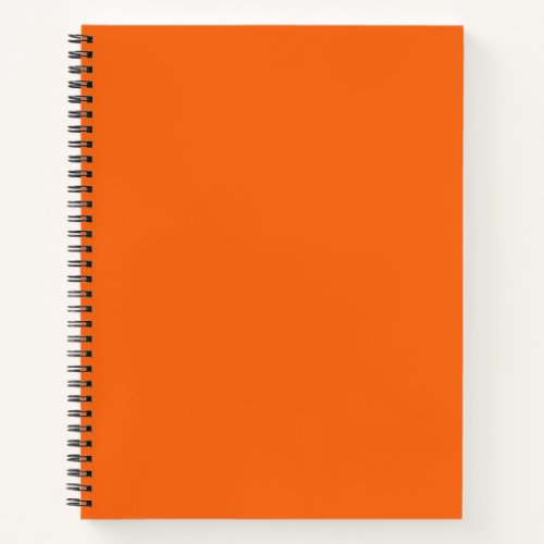 Orange Tiger Solid Color Notebook